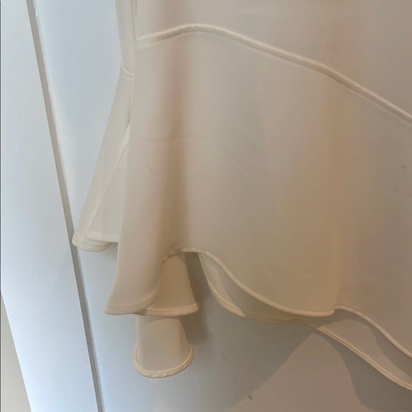 Carolina Herrera White Asymmetrical shirt size 12 - Picture 5 of 7